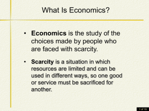 Chapter 2: The Key Principles of Economics