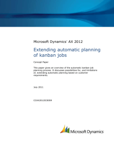 Extending automatic planning of kanban jobs