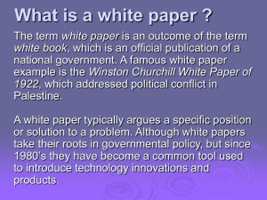 What is a white paper