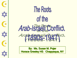 Roots of the Arab-Israeli Conflict