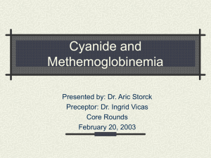 Cyanide and Methemoglobinemia