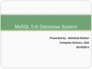 MySQL 5.6 - Computer Science