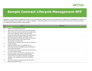 Sample Contract Lifecycle Management RFP