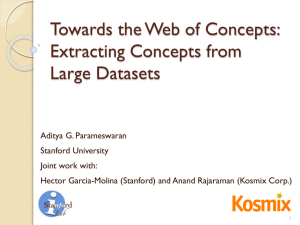 Extracting Concepts from Large Datasets