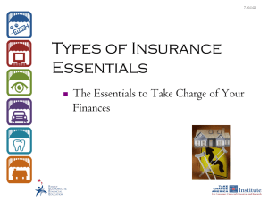 Types of Insurance - Siegel High School