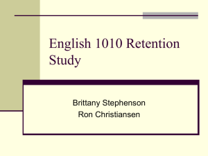 English 1010 Retention Study