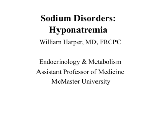 Sodium Disorders - Dr. William Harper