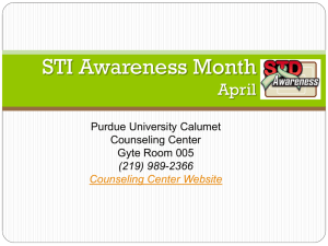 STD Awareness Month PPT - Purdue University Calumet