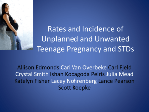 Rates and Incidence of Unplanned and Unwanted Teenage