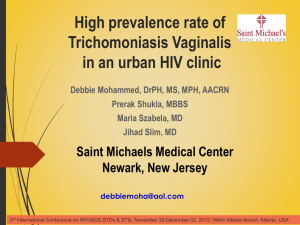 High prevalence of trichomonas vaginalis in an urban HIV clinic