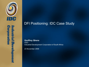 Defining the Rationale and Mission of national DFIs: An IDC