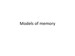 models of memory 2
