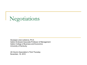 Negotiations - University of Kentucky