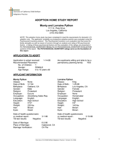 adoption home study report