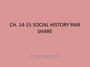 CH. 14 SOCIAL HISTORY PAIR SHARE