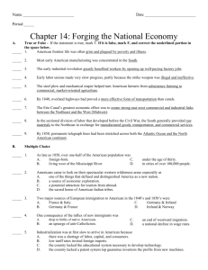 Name Date Period _____ Chapter 14: Forging the National