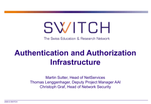 Authentication and Authorization Infrastructure