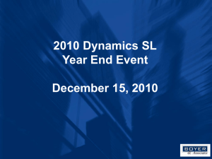 2010 Dynamics SL Year End Event December 15, 2010