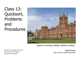 Class 13: Problems - University of Virginia
