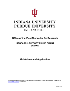 Research Support Funds Grant Application