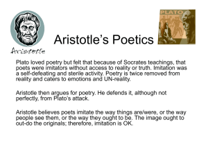Lec #7 Aristotle's Poetics