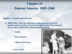 Chapter 16 Postwar America 1945