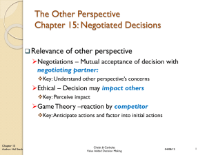 Negotiated Decisions - College of Engineering