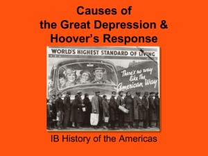 Causes of the Great Depression - George Washington High School