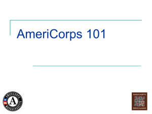 AmeriCorps National Direct - Massachusetts Service Alliance