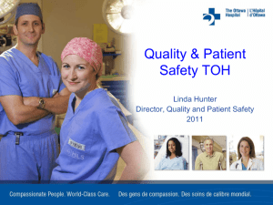 Safer Healthcare Now! Surgical Site Infection Education Plan