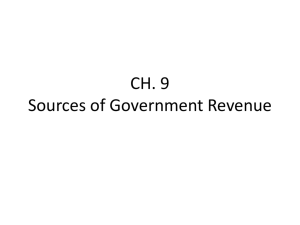 CH. 9 Sources of Government Revenue