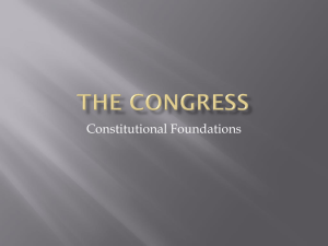 THE CONGRESS: Founding of American Government