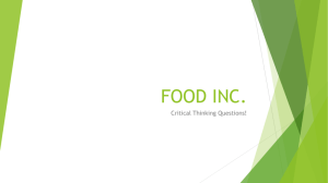 FOOD INC. - HancockChicagoHistory