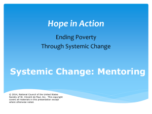 Hope in Action*ending poverty through systemic change Mentor