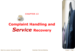 Customer Responses to Effective Service Recovery