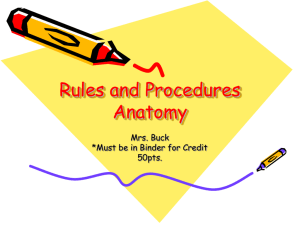 Rules and Procedures - Mrs. Buck's Web Page