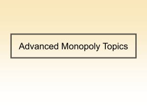 Advanced Monopoly Topics