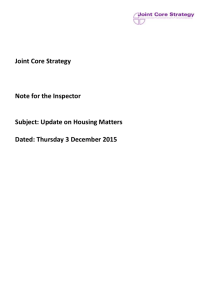 JCS Updates on housing matters