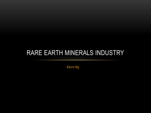 Rare Earth Minerals Industry