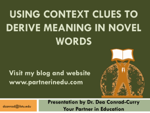 Teaching Context Clues for Meaning Making.2