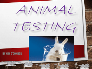 animal testing - Moodle @ UCOL