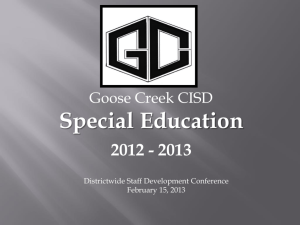 Working Memory - Goose Creek Consolidated Independent School