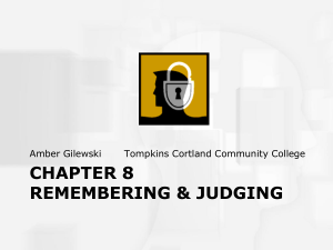 chapter 8 remembering & judging - Home