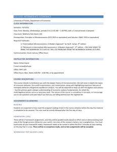 ECO 3101 Intermediate Economics