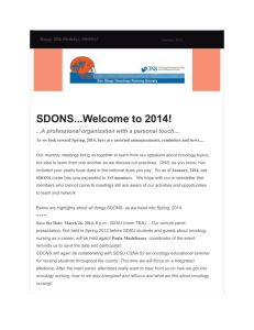 Feb 2014 SDONS e-newsletter