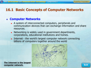 16.1 Basic Concepts of Computer Networks