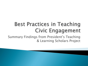 Best Practices in Teaching Civic Engagement