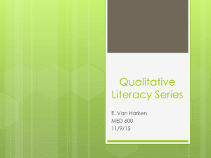 Qualitative Literacy Series