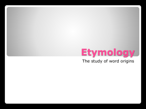 Etymology - Northwest ISD Moodle