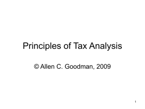 Principles of Tax Analysis